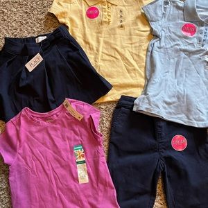 5T Girls Uniform Bundle NWT- 4 pieces + one tee (garanimals)
